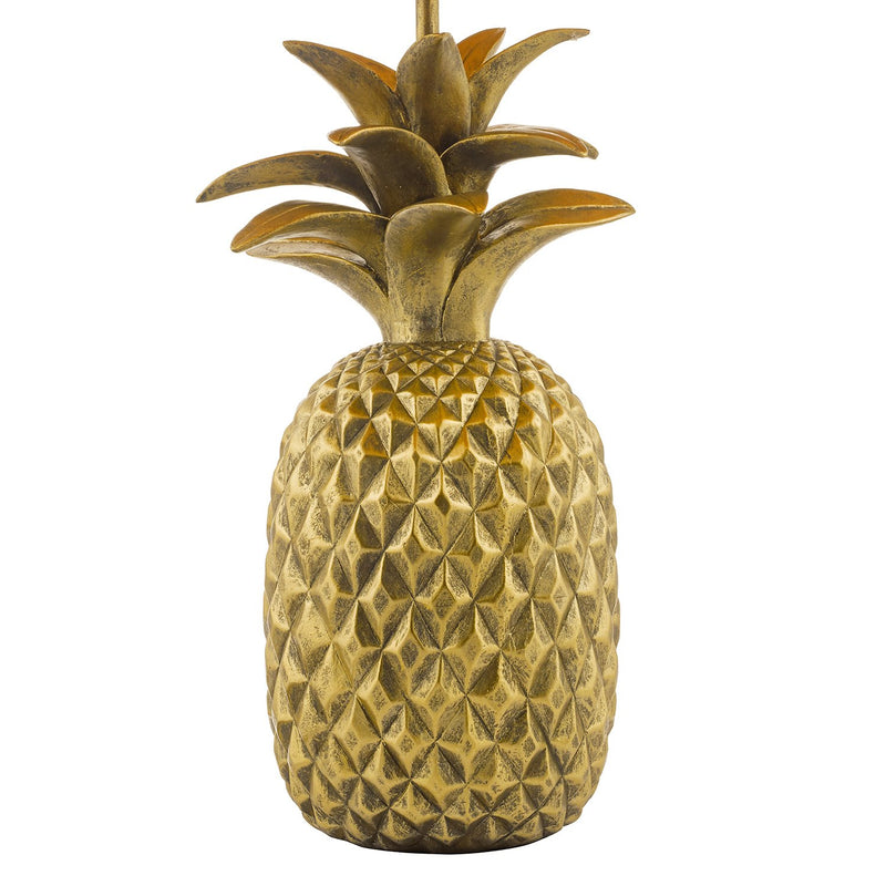 Load image into Gallery viewer, Dar Lighting SAF4235 Safa Pineapple Table Lamp Gold With Shade - 35376
