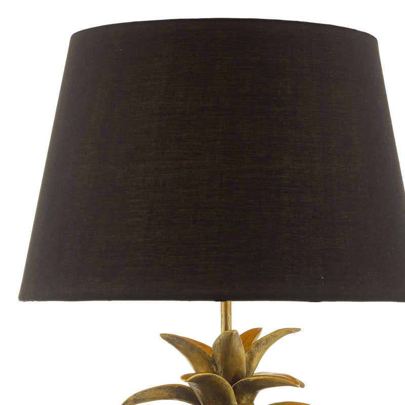 Load image into Gallery viewer, Dar Lighting SAF4235 Safa Pineapple Table Lamp Gold With Shade - 35376
