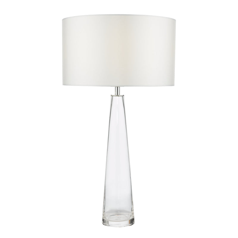 Load image into Gallery viewer, Dar Lighting SAM4208 Samara 1 Light Table Lamp Clear Glass Base Only - 37009
