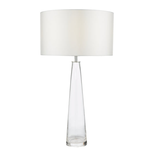 Dar Lighting SAM4208 Samara 1 Light Table Lamp Clear Glass Base Only - 37009