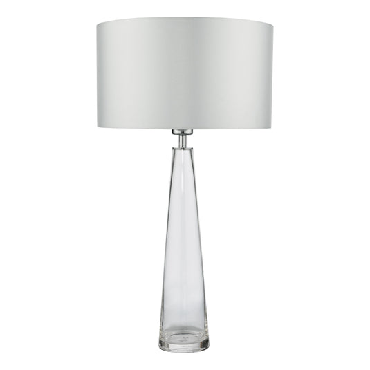 Dar Lighting SAM4208 Samara 1 Light Table Lamp Clear Glass Base Only - 37009