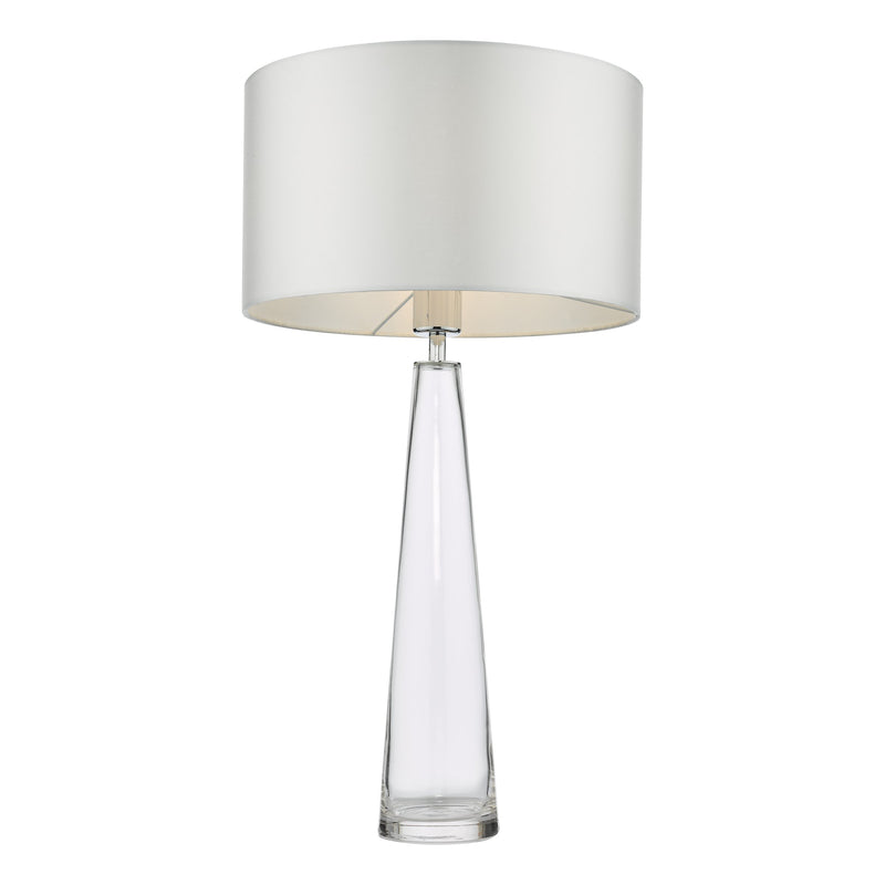 Load image into Gallery viewer, Dar Lighting SAM4208 Samara 1 Light Table Lamp Clear Glass Base Only - 37009
