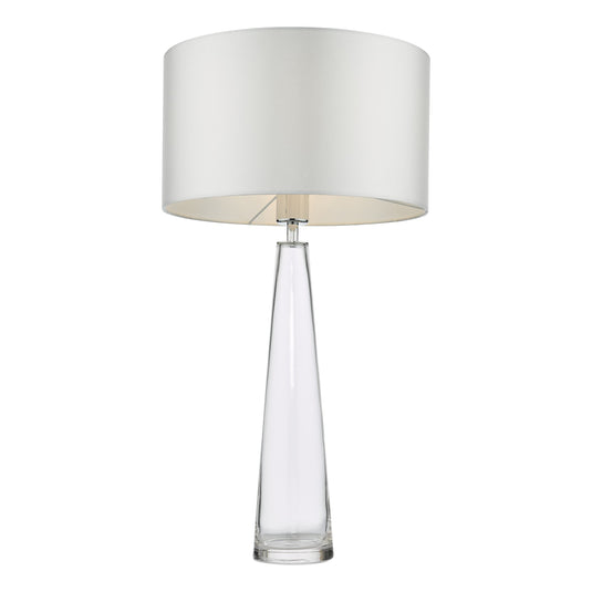 Dar Lighting SAM4208 Samara 1 Light Table Lamp Clear Glass Base Only - 37009