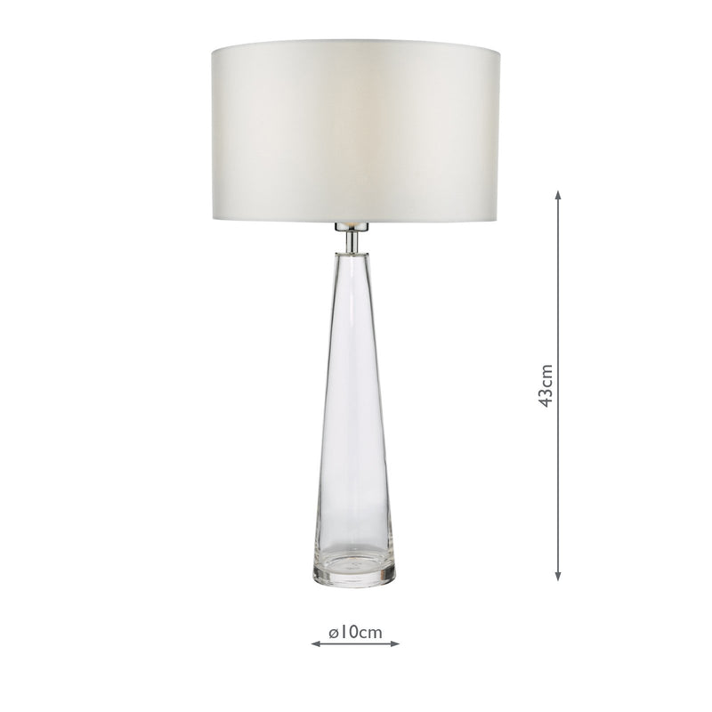 Load image into Gallery viewer, Dar Lighting SAM4208 Samara 1 Light Table Lamp Clear Glass Base Only - 37009
