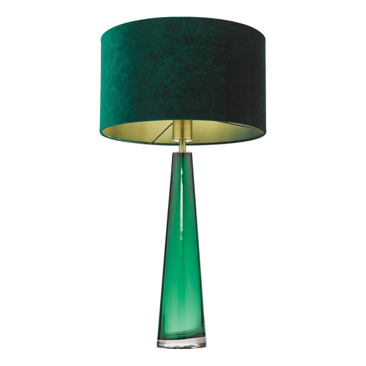 Dar Lighting SAM4224 Samara 1 Light Table Lamp Green Glass Base Only - 37010