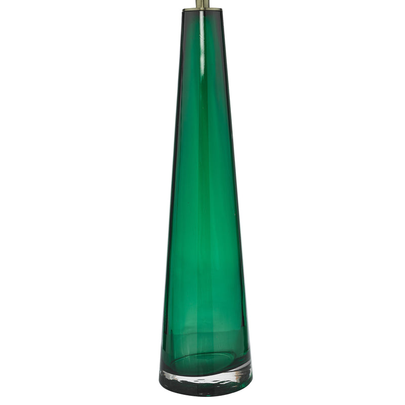 Load image into Gallery viewer, Dar Lighting SAM4224 Samara 1 Light Table Lamp Green Glass Base Only - 37010
