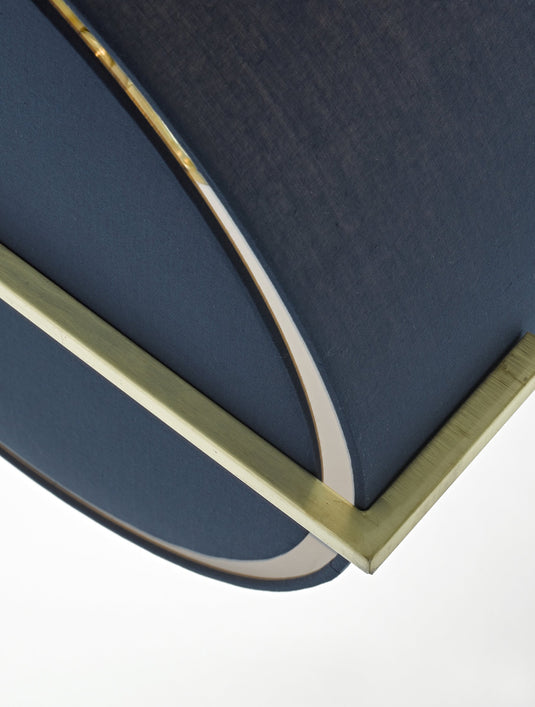 Dar Lighting SAN0323 Santino Pendant Gold C/W Navy Cotton Shade - 35379