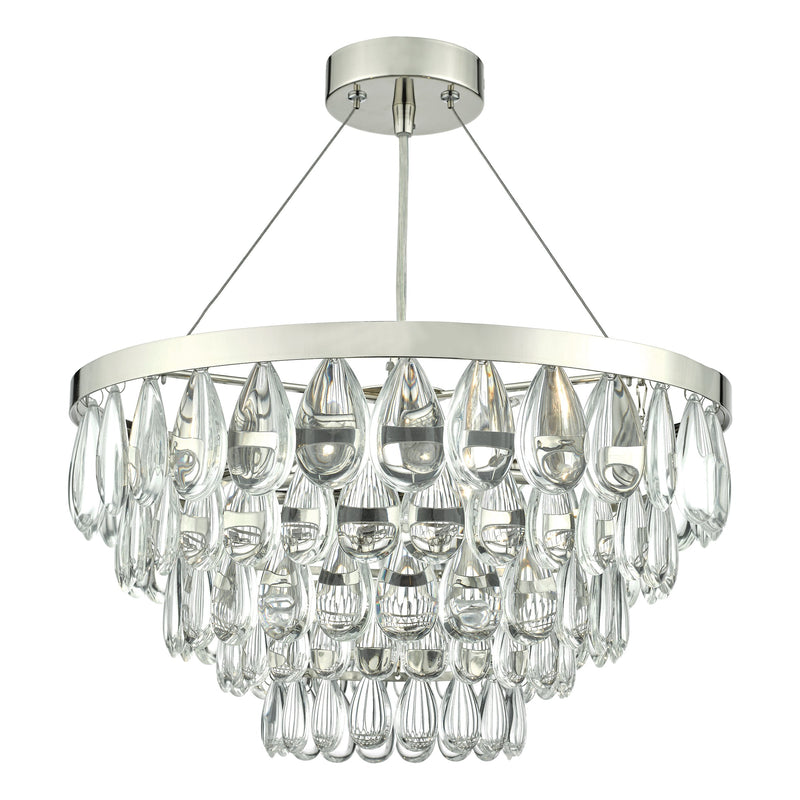Load image into Gallery viewer, Dar Lighting SCE0350 Sceptre 3 Light Pendant Pebble Style Clear Droppers Polished Chrome Frame - 35381
