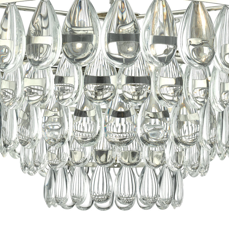 Load image into Gallery viewer, Dar Lighting SCE0350 Sceptre 3 Light Pendant Pebble Style Clear Droppers Polished Chrome Frame - 35381
