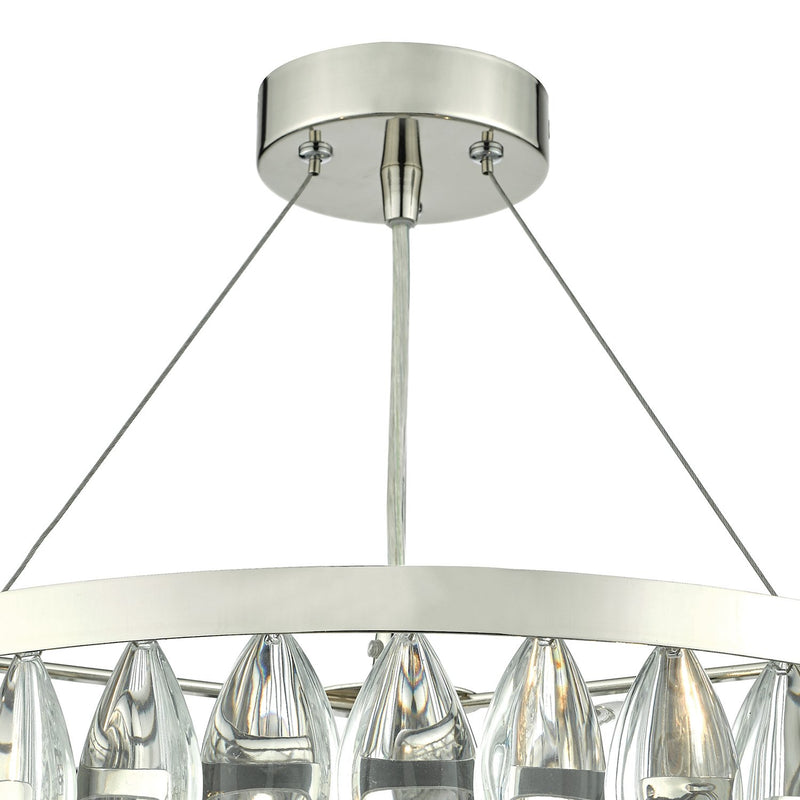Load image into Gallery viewer, Dar Lighting SCE0350 Sceptre 3 Light Pendant Pebble Style Clear Droppers Polished Chrome Frame - 35381
