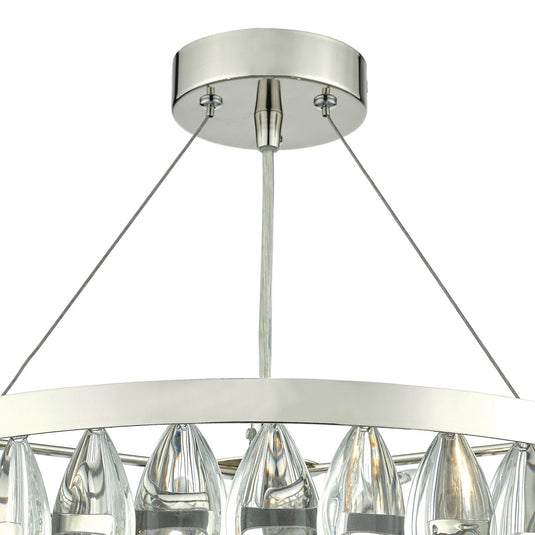 Dar Lighting SCE0350 Sceptre 3 Light Pendant Pebble Style Clear Droppers Polished Chrome Frame - 35381