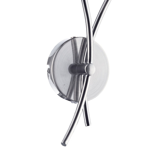 Dar Lighting SEA0946 Seattle 2lt Wall Light Satin Chrome & Sculptured Glass - 22874
