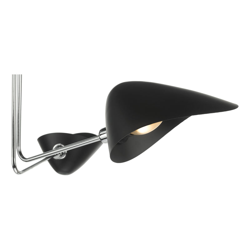 Load image into Gallery viewer, Dar Lighting SEB0322 Sebastian 3 Light Semi Flush Matt Black Polished Chrome - 35387
