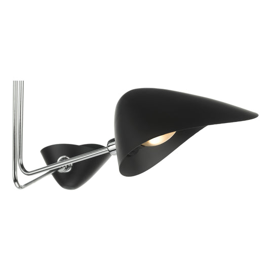 Dar Lighting SEB0322 Sebastian 3 Light Semi Flush Matt Black Polished Chrome - 35387