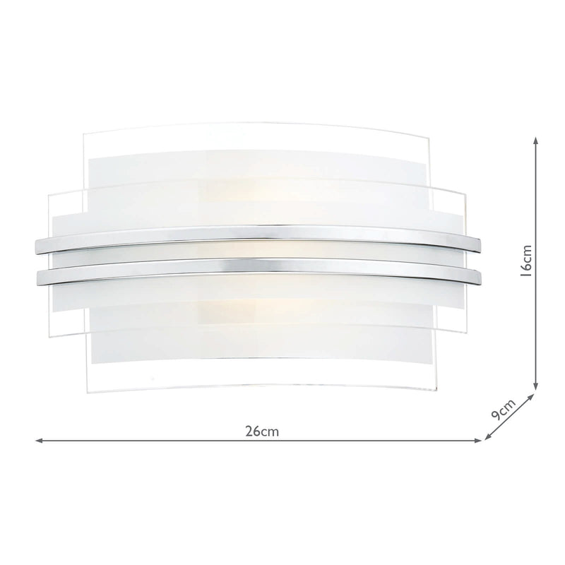 Load image into Gallery viewer, Dar Lighting SEC072 Sector Double Trim LED Wall Bracket Small - 35388
