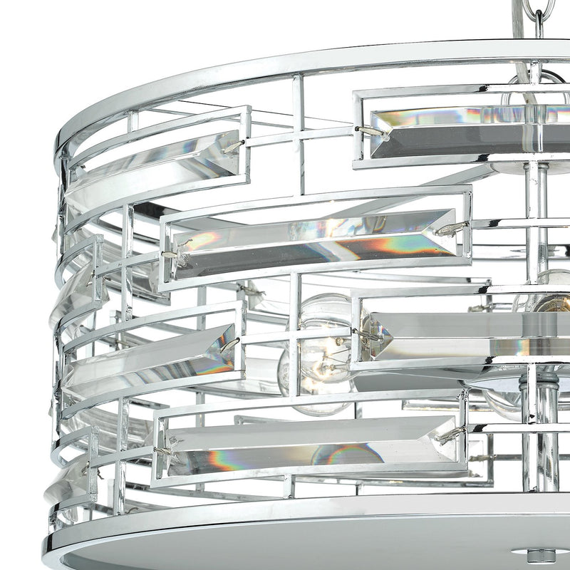 Load image into Gallery viewer, Dar Lighting SEV0650 Seville 6 Light Pendant K9 Crystal Polished Chrome - 35395
