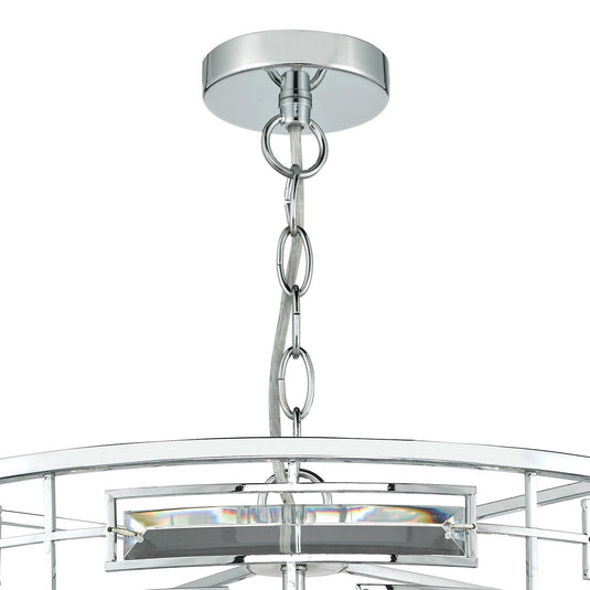 Dar Lighting SEV0650 Seville 6 Light Pendant K9 Crystal Polished Chrome - 35395
