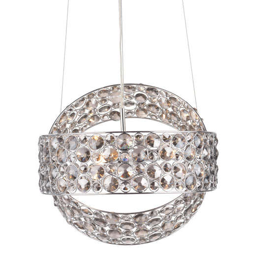 Dar Lighting SEW0310 Sewanee Rings 3 Light Pendant Smoked Crystal Polished Chrome - 37012