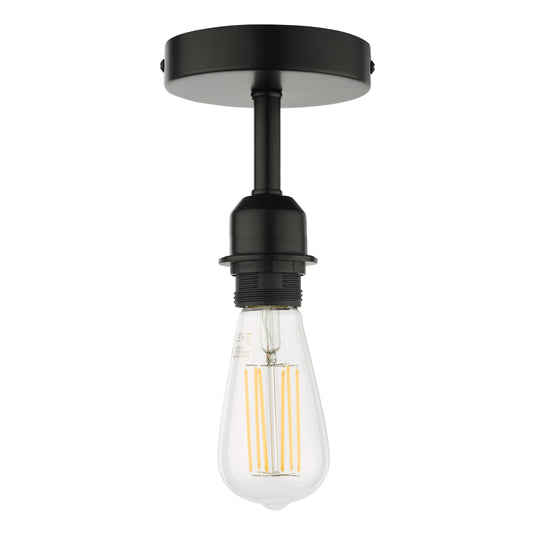 Dar Lighting SF0122 SF0122 1 Light Semi Flush Suspension Bracket Matt Black - 37013