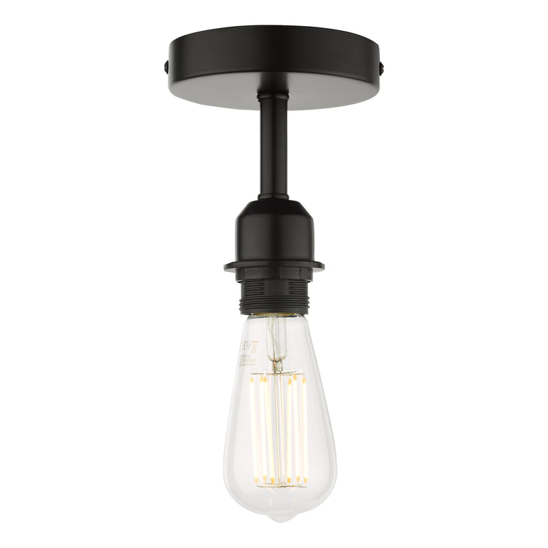 Load image into Gallery viewer, Dar Lighting SF0122 SF0122 1 Light Semi Flush Suspension Bracket Matt Black - 37013
