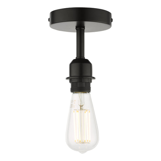 Dar Lighting SF0122 SF0122 1 Light Semi Flush Suspension Bracket Matt Black - 37013