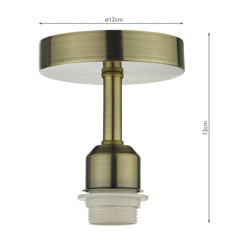 Load image into Gallery viewer, Dar Lighting SF0175 Accessory 1 Light Semi Flush Suspension Antique brass - 29944

