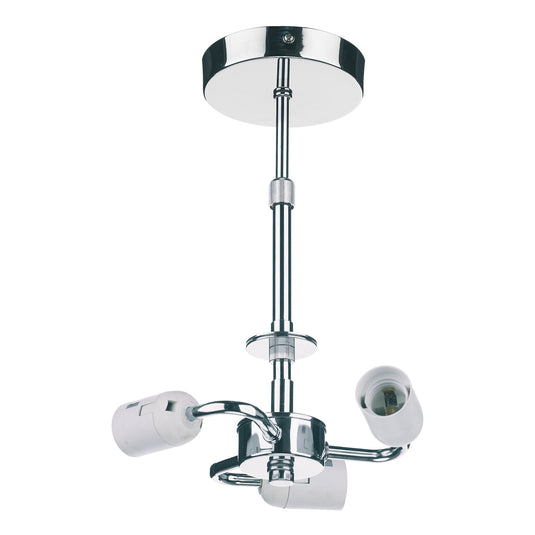 Dar Lighting SF5350 3lt Semi Flush Suspension Polished Chrome - 35398