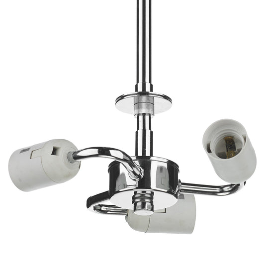 Dar Lighting SF5350 3lt Semi Flush Suspension Polished Chrome - 35398