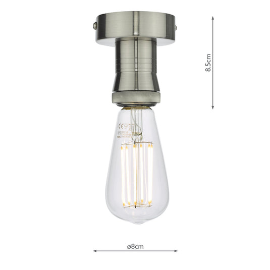 Dar Lighting SFB4861 SFB4861 1 Light Suspension Antique Chrome - 37014