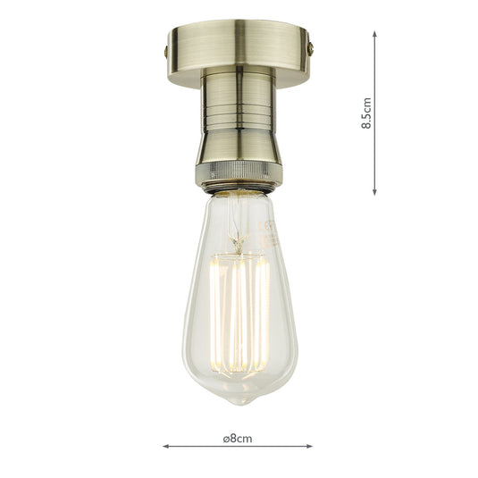 Dar Lighting SFB4875 SFB4875 1 Light Suspension Antique Brass - 37015