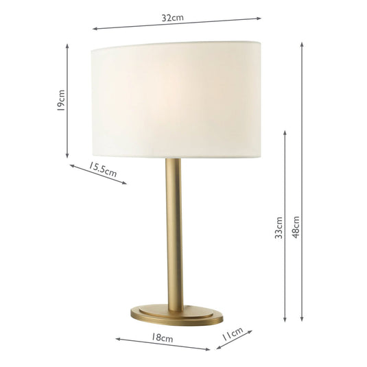 Dar Lighting SHU4263 Shubert Table Lamp Bronze With Shade - 35399