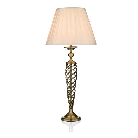 Dar Lighting SIA4275 Siam Table Lamp complete with Shade Antique Brass - 18727