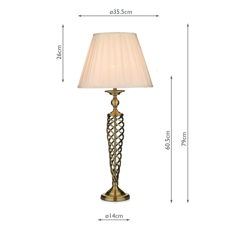 Load image into Gallery viewer, Dar Lighting SIA4275 Siam Table Lamp complete with Shade Antique Brass - 18727
