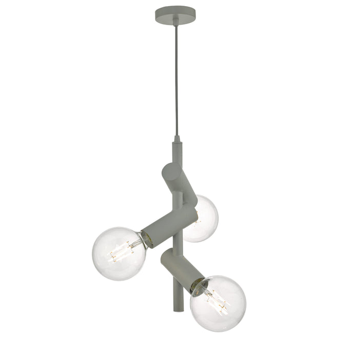 Dar Lighting SIO0339 Sion 3lt Pendant Grey - 35403