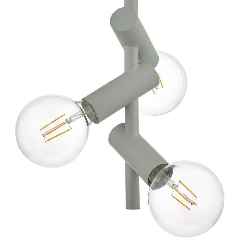 Load image into Gallery viewer, Dar Lighting SIO0339 Sion 3lt Pendant Grey - 35403
