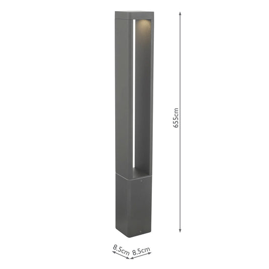 Dar Lighting SIT4539 Sitar Outdoor Post Anthracite IP65 LED - 35404