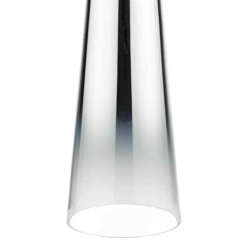Load image into Gallery viewer, Dar Lighting SMO4250 Smokey Table Lamp Clear &amp; Chrome Ombre Glass With Shade - 22274
