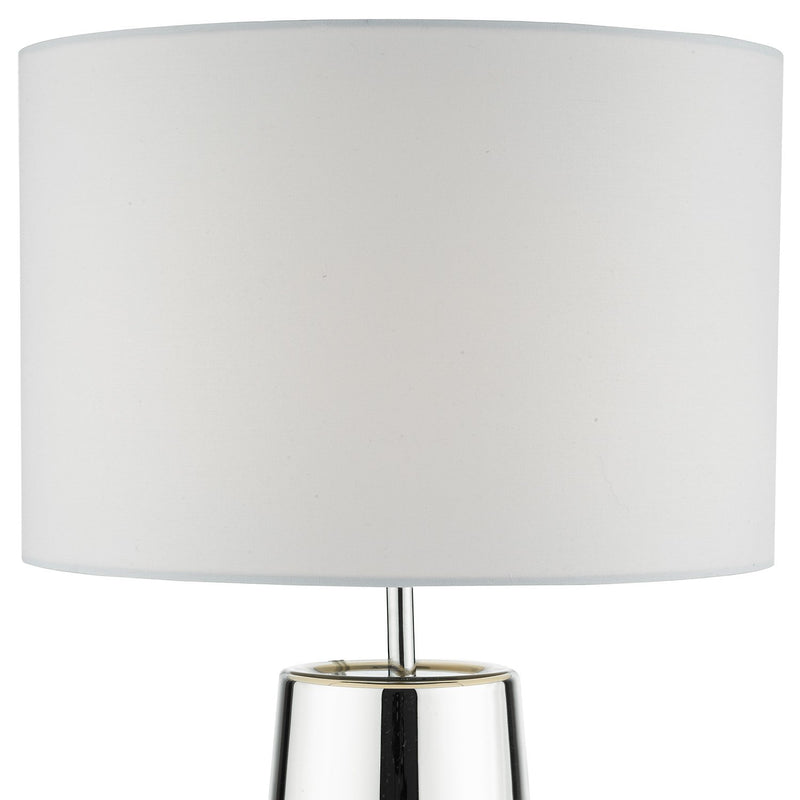 Load image into Gallery viewer, Dar Lighting SMO4250 Smokey Table Lamp Clear &amp; Chrome Ombre Glass With Shade - 22274
