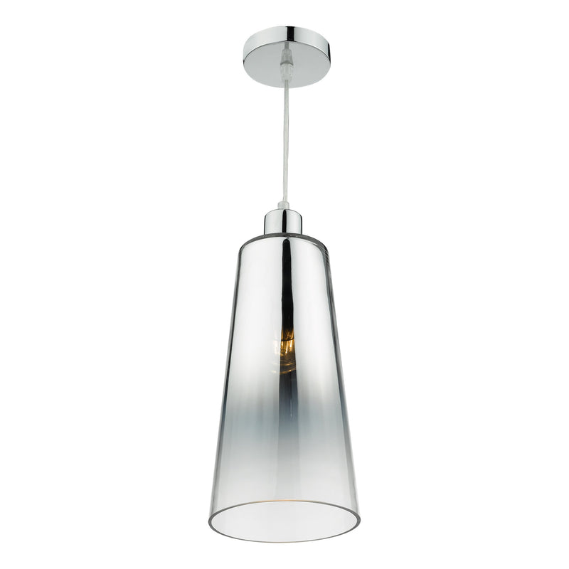 Load image into Gallery viewer, Dar Lighting SMO6550 Smokey Easy Fit Pendant Graduated Chromed Glass - 22263

