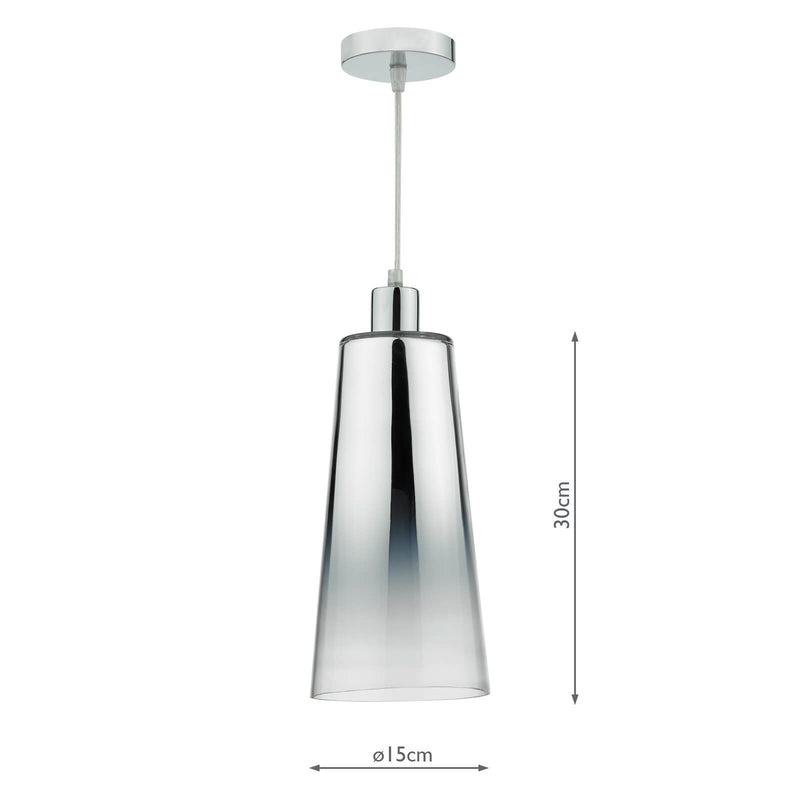 Load image into Gallery viewer, Dar Lighting SMO6550 Smokey Easy Fit Pendant Graduated Chromed Glass - 22263
