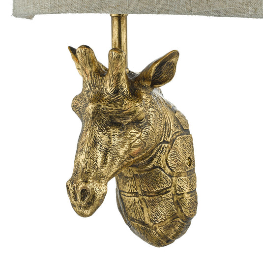Dar Lighting SOP0735 Sophie Wall Gold C/W Natural Linen Shade - 23864