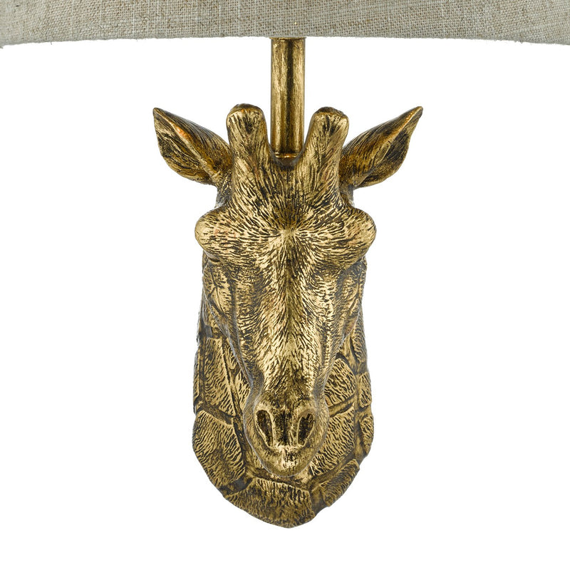 Load image into Gallery viewer, Dar Lighting SOP0735 Sophie Wall Gold C/W Natural Linen Shade - 23864
