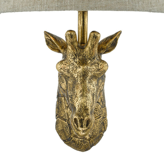 Dar Lighting SOP0735 Sophie Wall Gold C/W Natural Linen Shade - 23864
