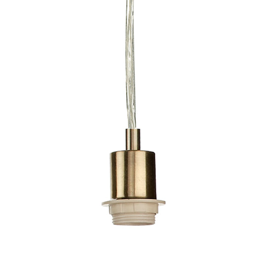 Dar Lighting SP367 3 Light Antique Brass E27 Suspension With Clear Cable - 23877
