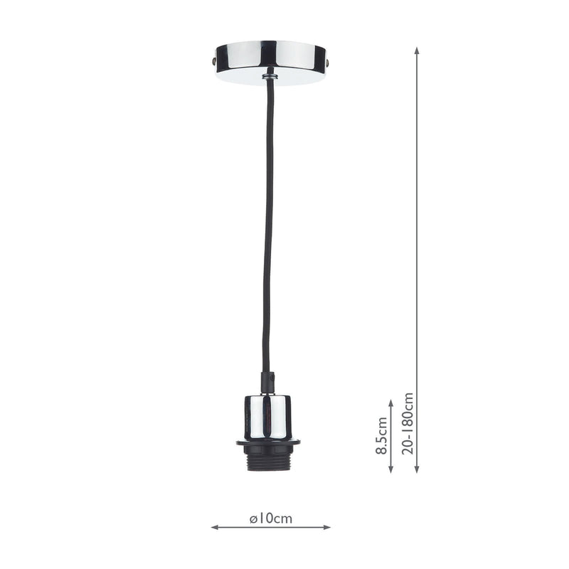 Load image into Gallery viewer, Dar Lighting SP62 SP62 1 Light E27 Suspension Polished Chrome - 23863
