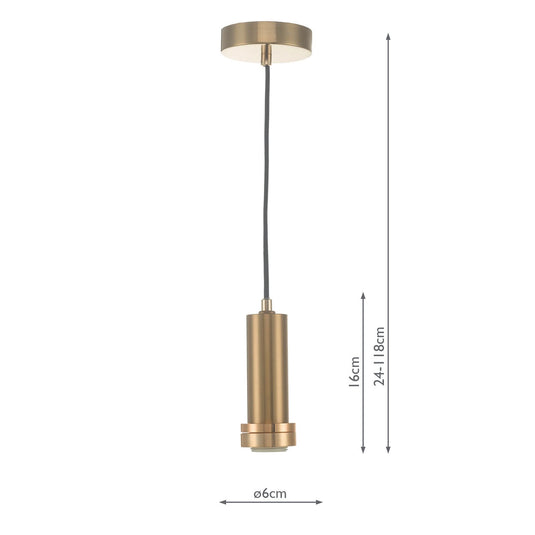 Dar Lighting SP6563 Accessory 1 Light Suspension Bronze - 30477