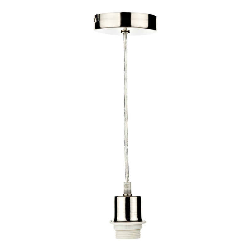 Load image into Gallery viewer, Dar Lighting SP68 1 Light Satin Chrome E27 Suspension With Clear Cable - 18232
