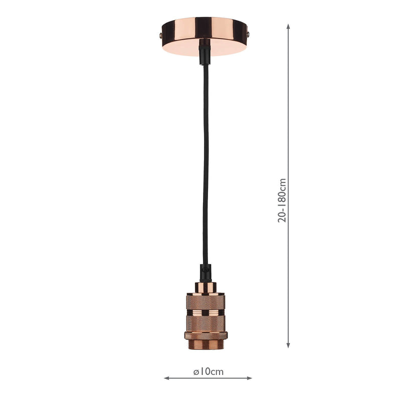 Load image into Gallery viewer, Dar Lighting SP8664 1 Light E27 Decorative Suspension Copper - 20058
