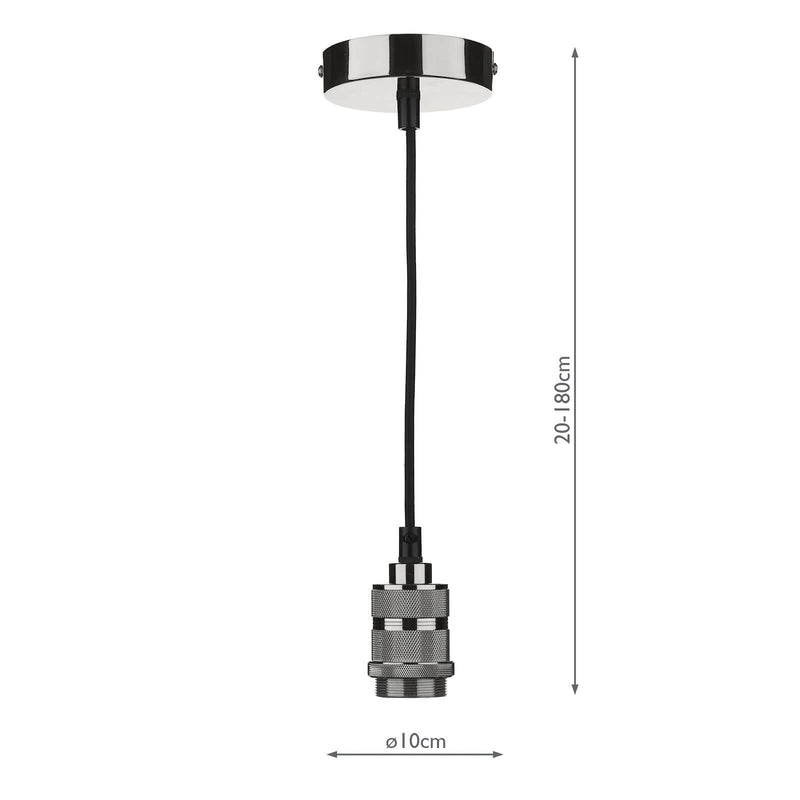Load image into Gallery viewer, Dar Lighting SP8667 1 Light E27 Decorative Suspension Gun Metal - 20059
