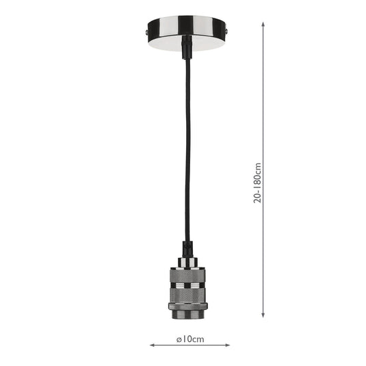Dar Lighting SP8667 1 Light E27 Decorative Suspension Gun Metal - 20059